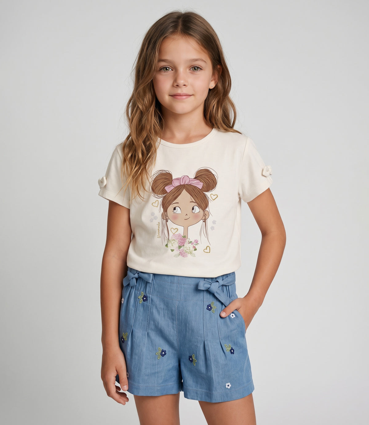 Polera niña con estampado