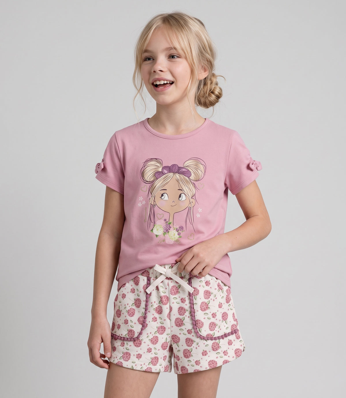 Polera niña con estampado