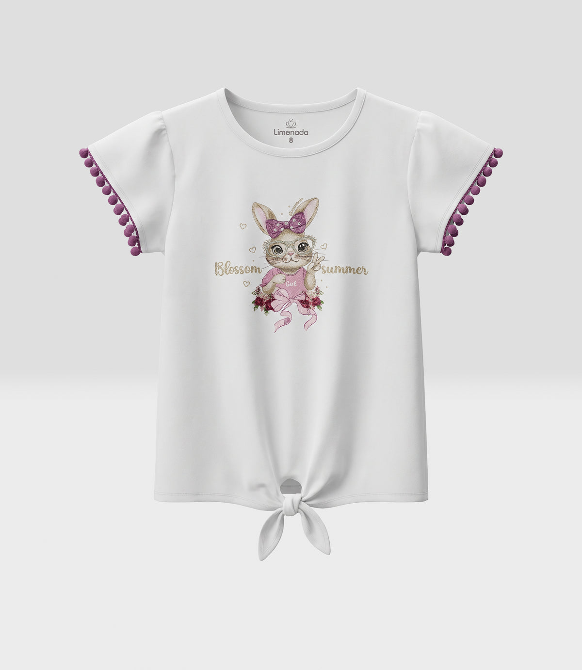 Polera niña con nudo 2 años / Crudo