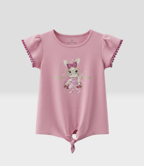Polera niña con nudo