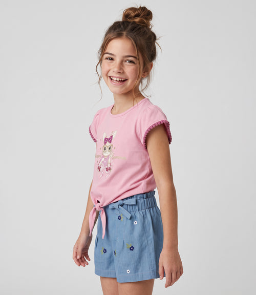 Polera niña con nudo