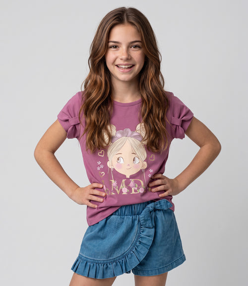 Polera niña con estampado