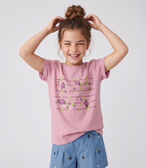 Polera niña con estampado