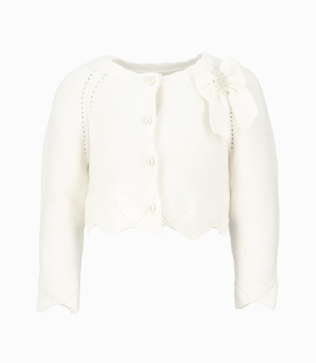 Chaleco niña tejido 2 años / Blanco