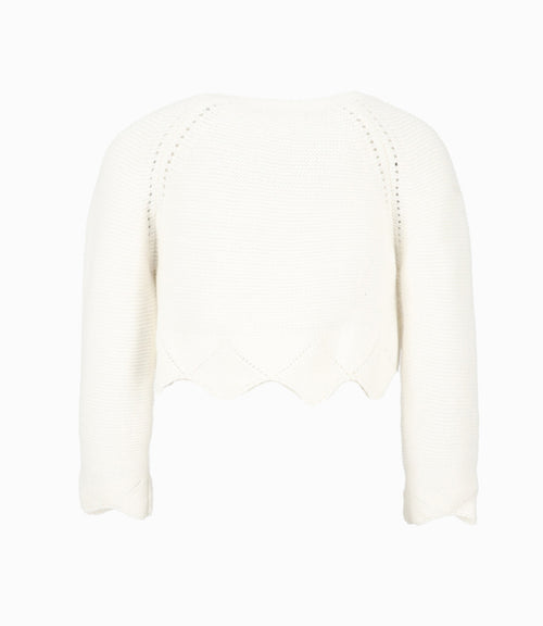 Chaleco niña tejido 2 años / Blanco