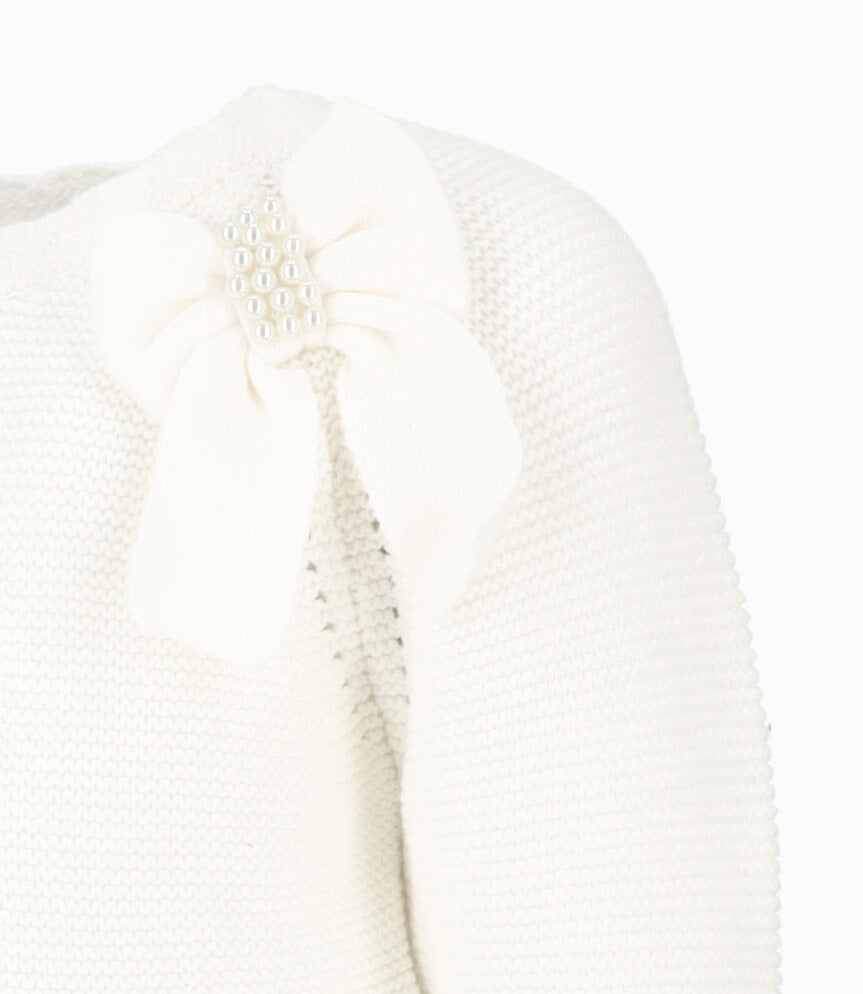 Chaleco niña tejido 2 años / Blanco