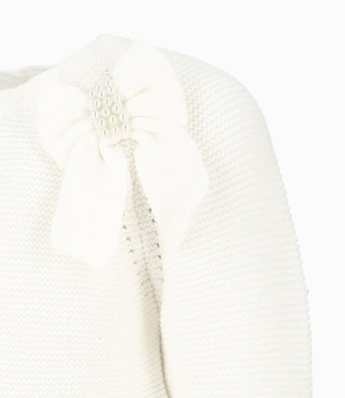 Chaleco niña tejido 2 años / Blanco