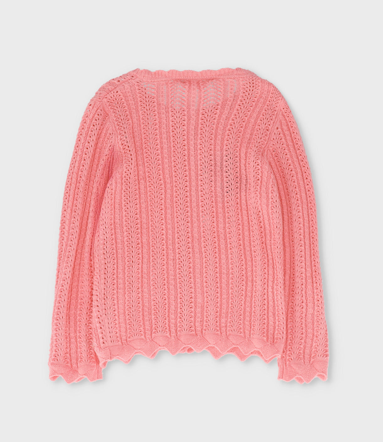 Chaleco niña con bordado 2 años / Coral