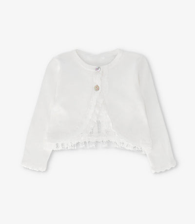 Chaleco niña con vuelos 2 años / Crudo