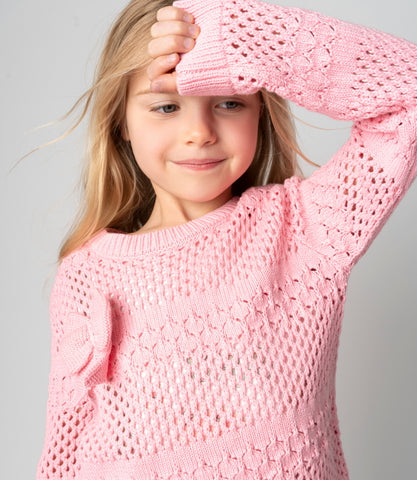 Chaleco niña calado