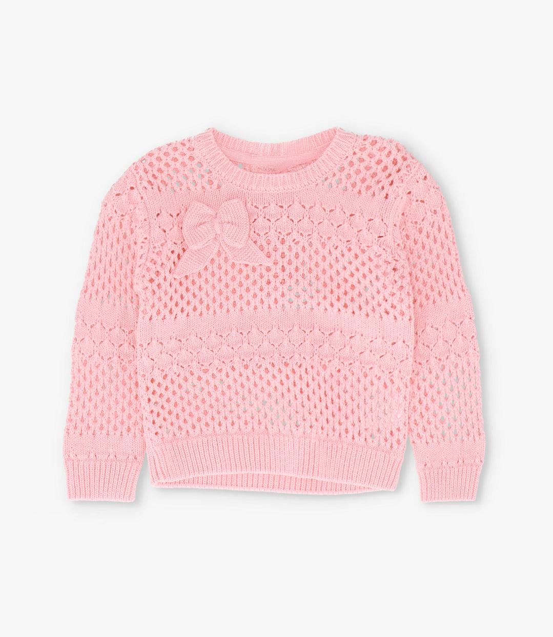 Chaleco niña calado 2 años / Rosado