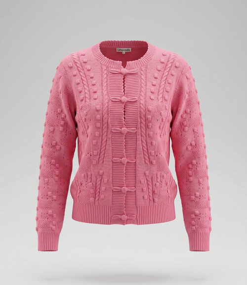 Chaleco niña cardigan con bordados 2 años / Coral