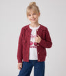 Chaleco niña cardigan con lazos
