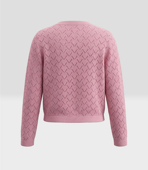 Chaleco niña bolero con lazo 2 años / Palo Rosa