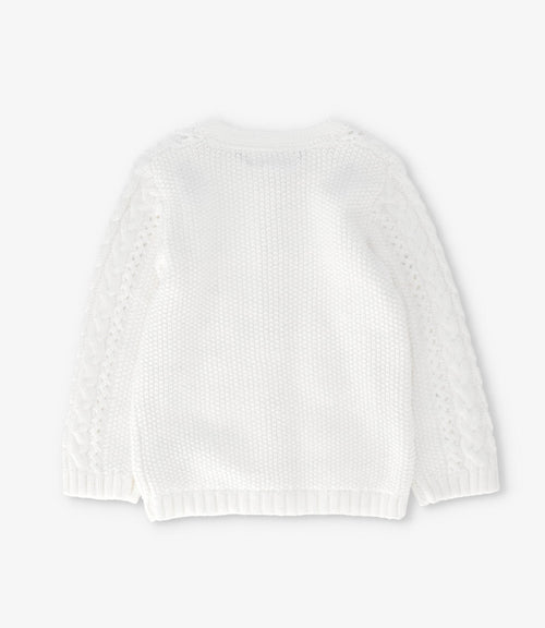 Chaleco niña cardigan 2 años / Crudo