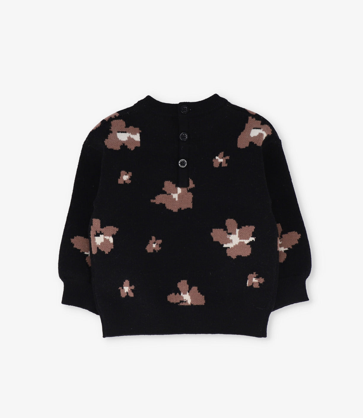 Chaleco niña con flores 2 años / Negro