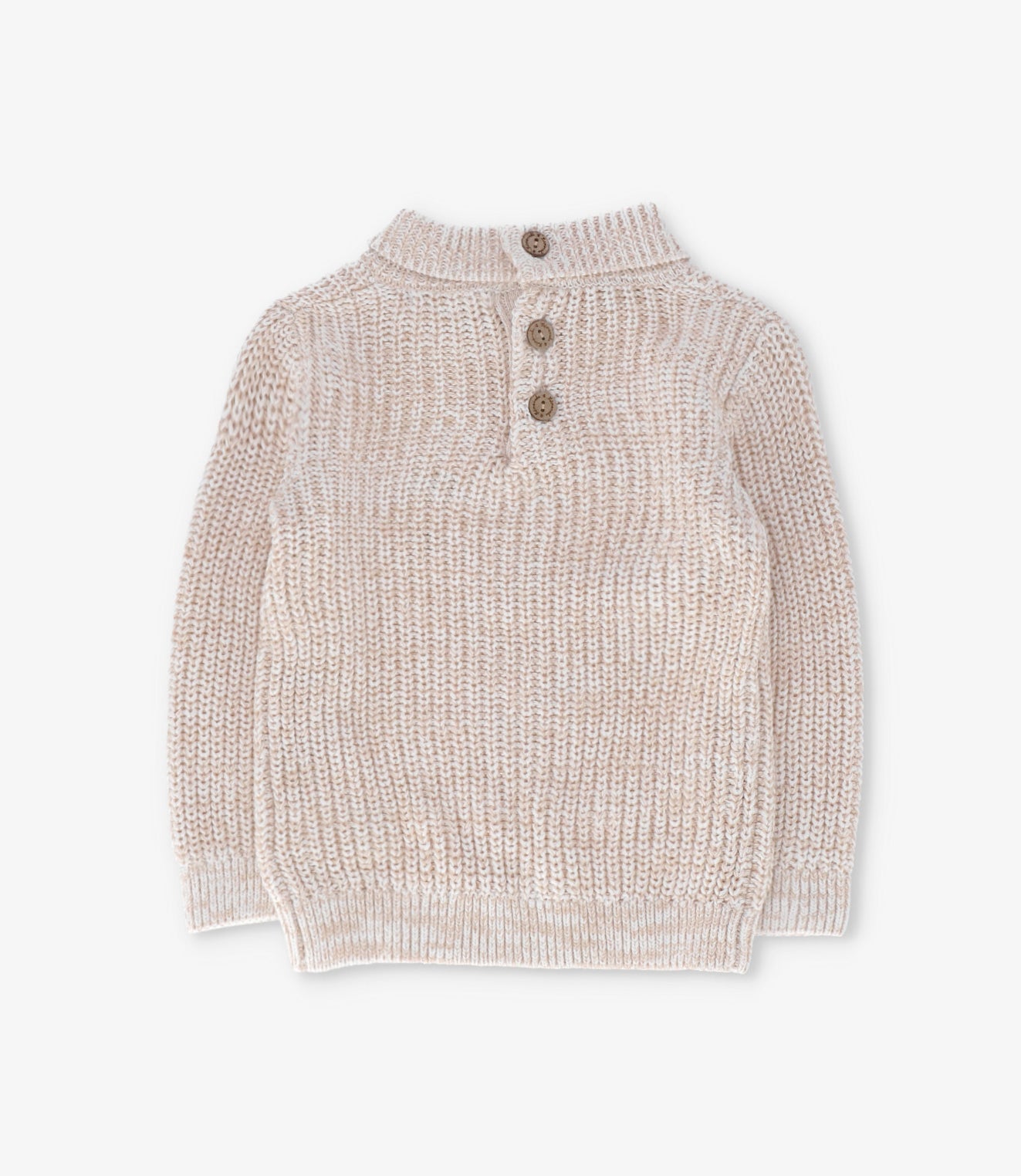 Chaleco niña cuello alto 2 años / Crudo