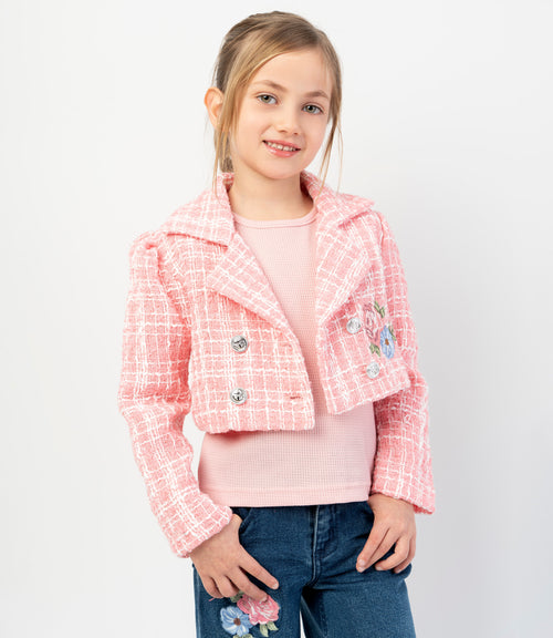 Chaqueta niña blazer crop