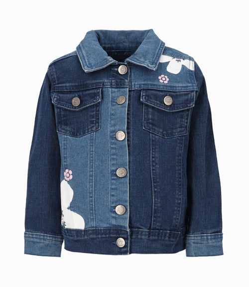 Chaqueta niña con flores 2 años / Azul Marino