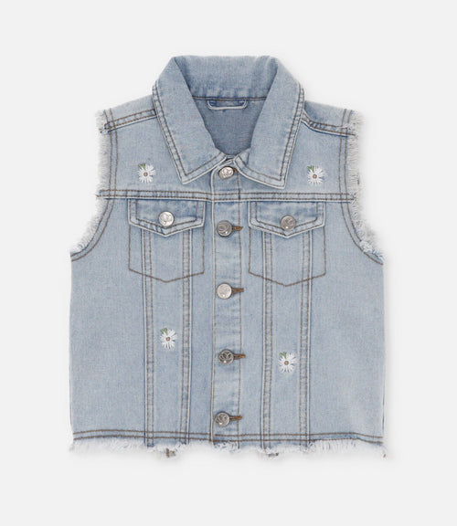 Chaqueta niña sin mangas 2 años / Celeste