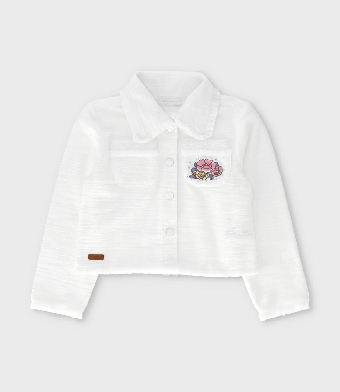 Chaqueta niña tejida 2 años / Blanco
