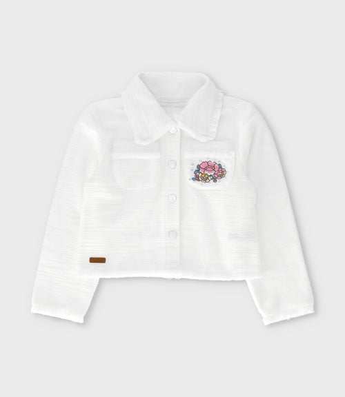 Chaqueta niña tejida 2 años / Blanco