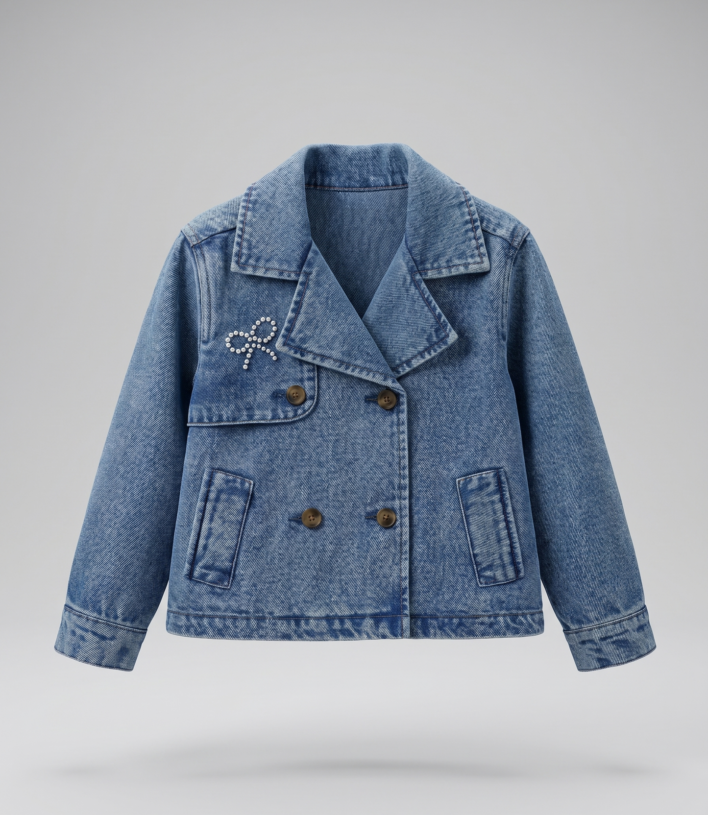 Chaqueta niña de denim 2 años / Azul Marino