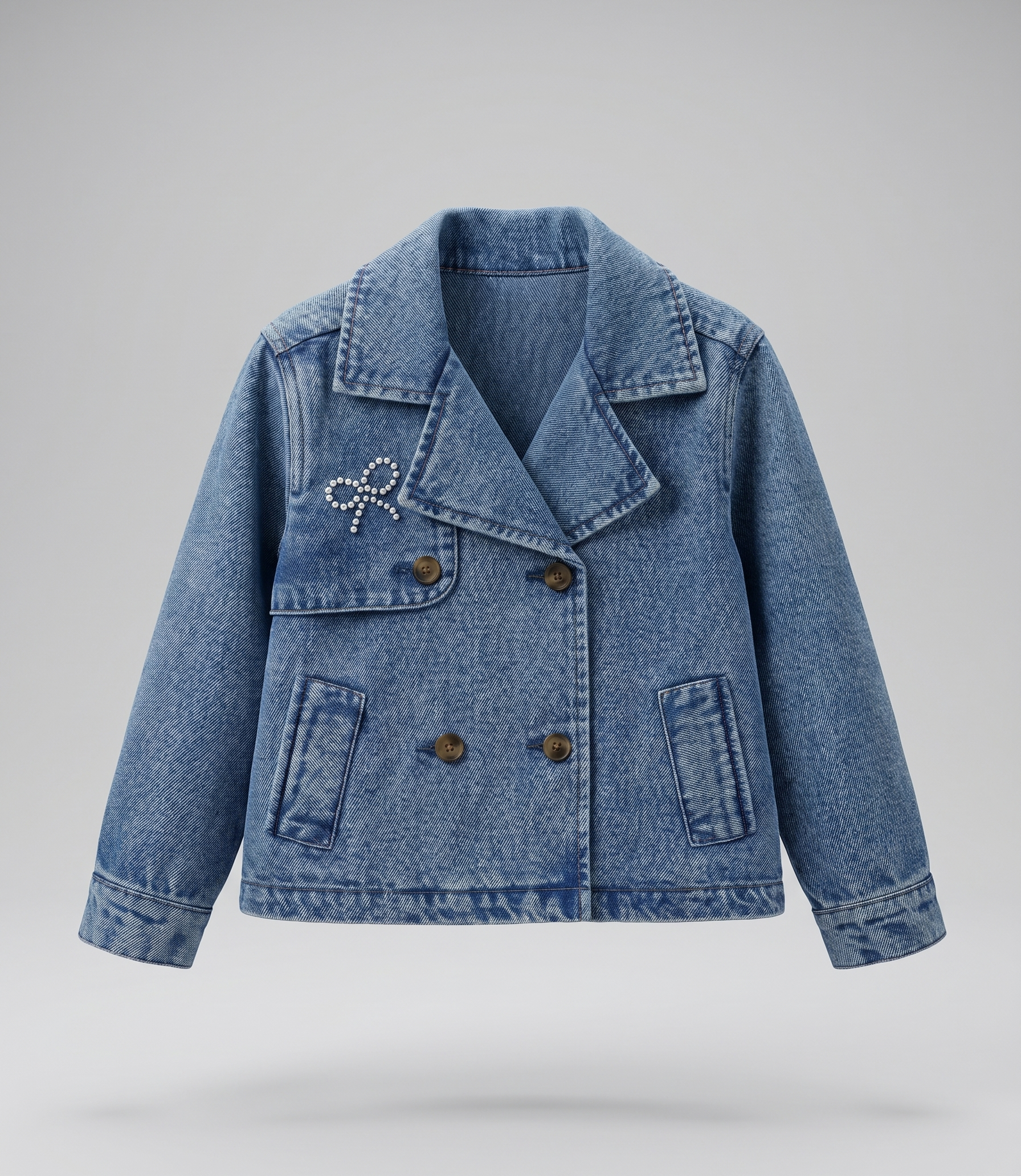 Chaqueta niña de denim 2 años / Azul Marino