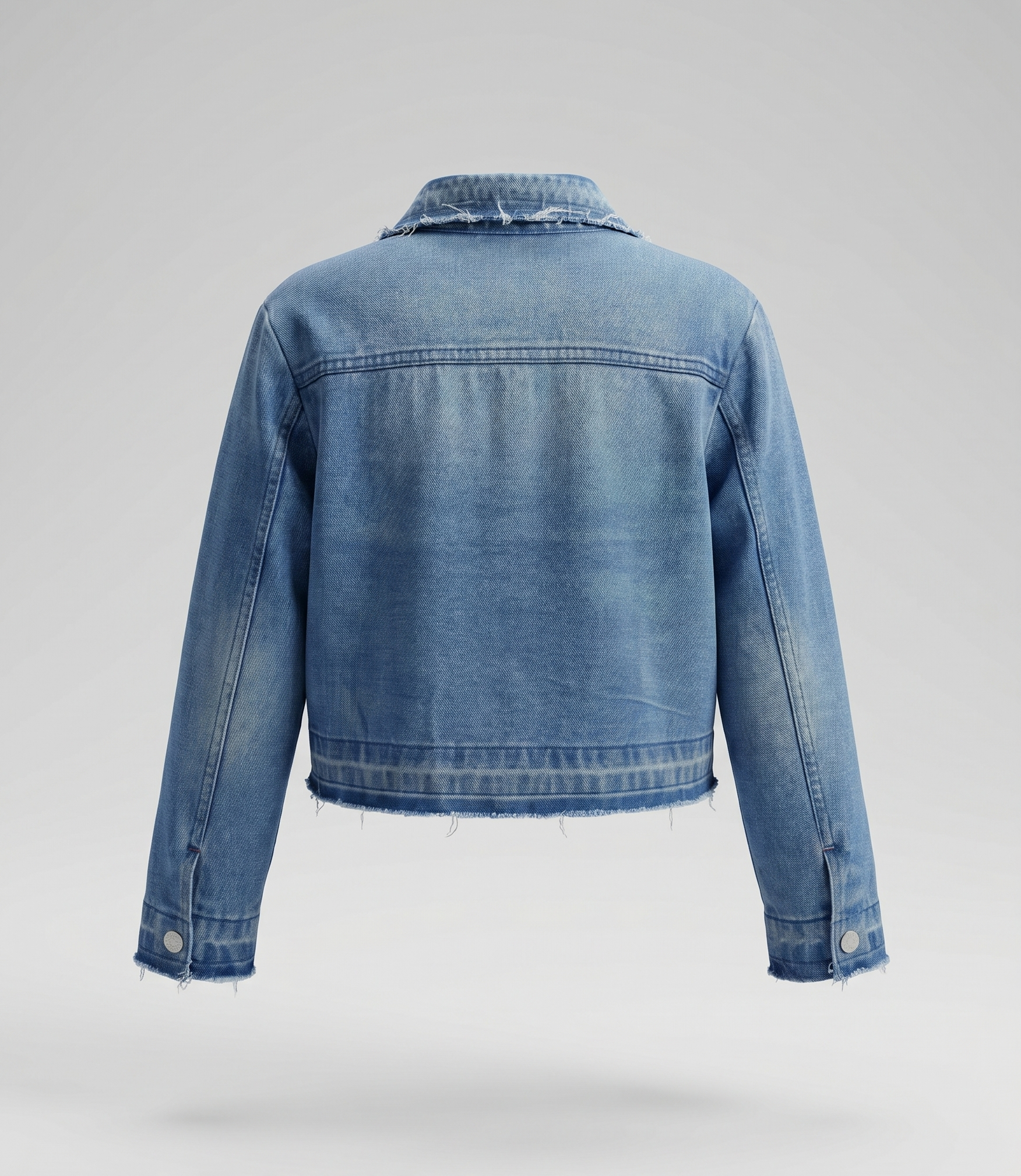 Chaqueta niña boho de denim 2 años / Celeste