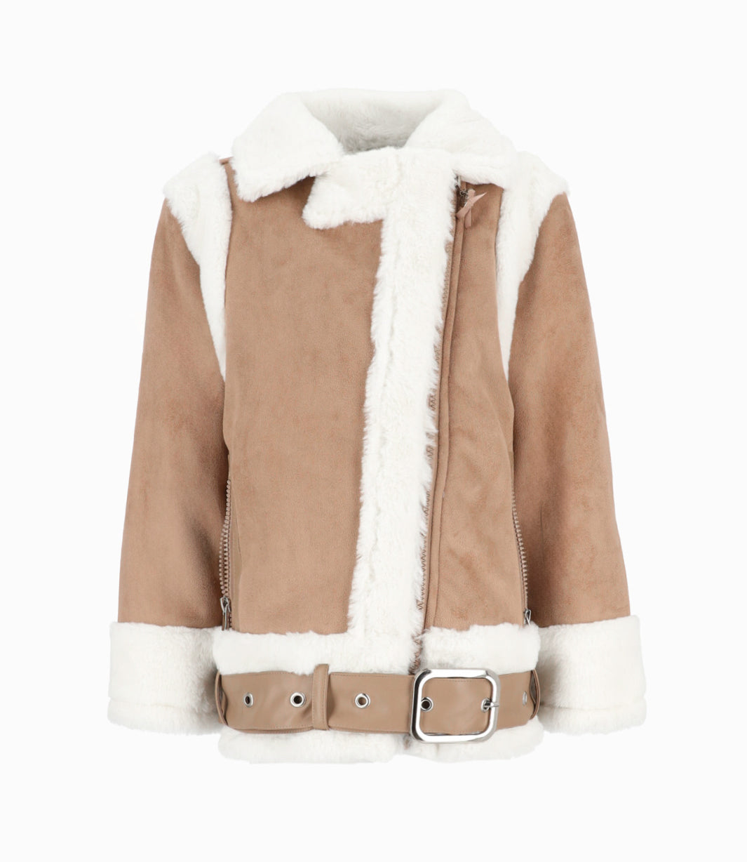 Chaqueta Niña Aviadora 2 años / Café