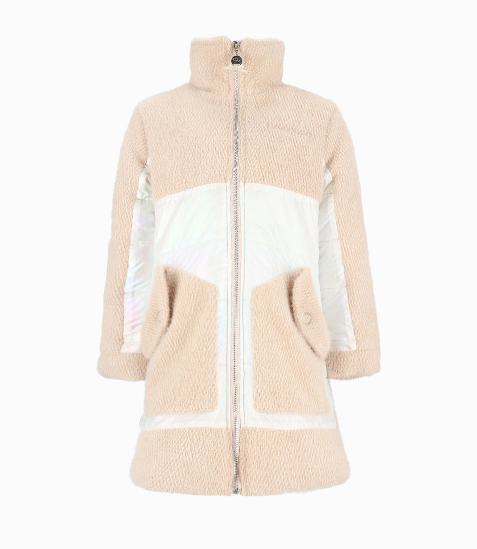 Chaqueta Niña Metalizada 2 años / Beige