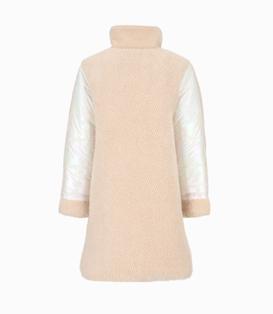 Chaqueta Niña Metalizada 2 años / Beige