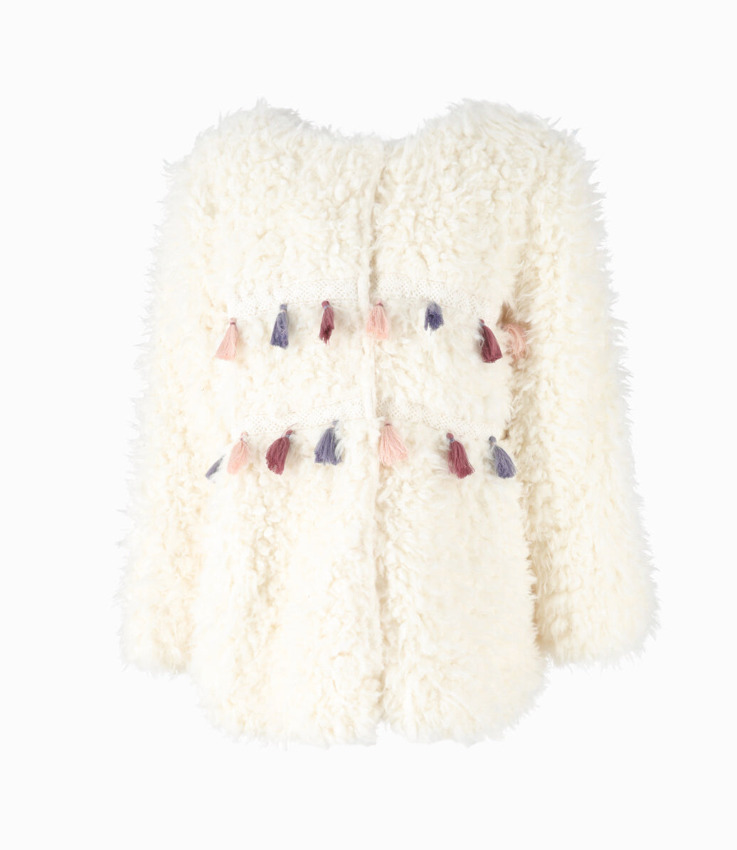 Chaqueta Niña Con Pompones