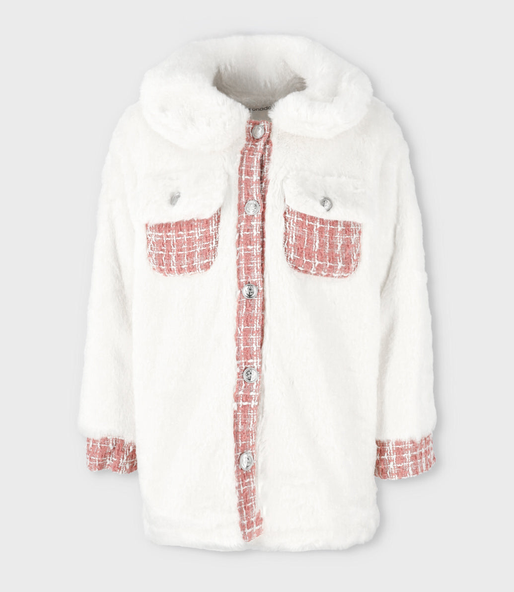Chaqueta niña sherpa 2 años / Blanco