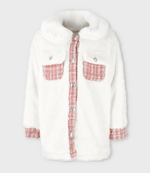Chaqueta niña sherpa 2 años / Blanco