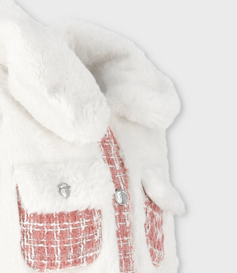 Chaqueta niña sherpa 2 años / Blanco