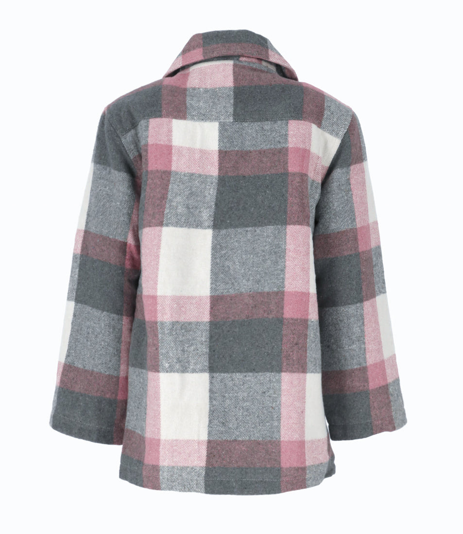 Chaqueta niña cuadrillé 2 años / Gris