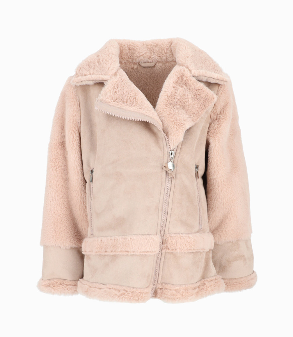 Chaqueta niña aviadora 2 años / Beige