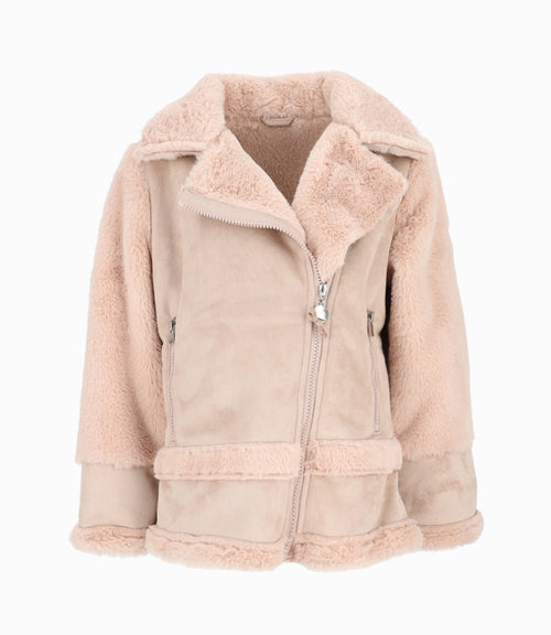 Chaqueta niña aviadora 2 años / Beige