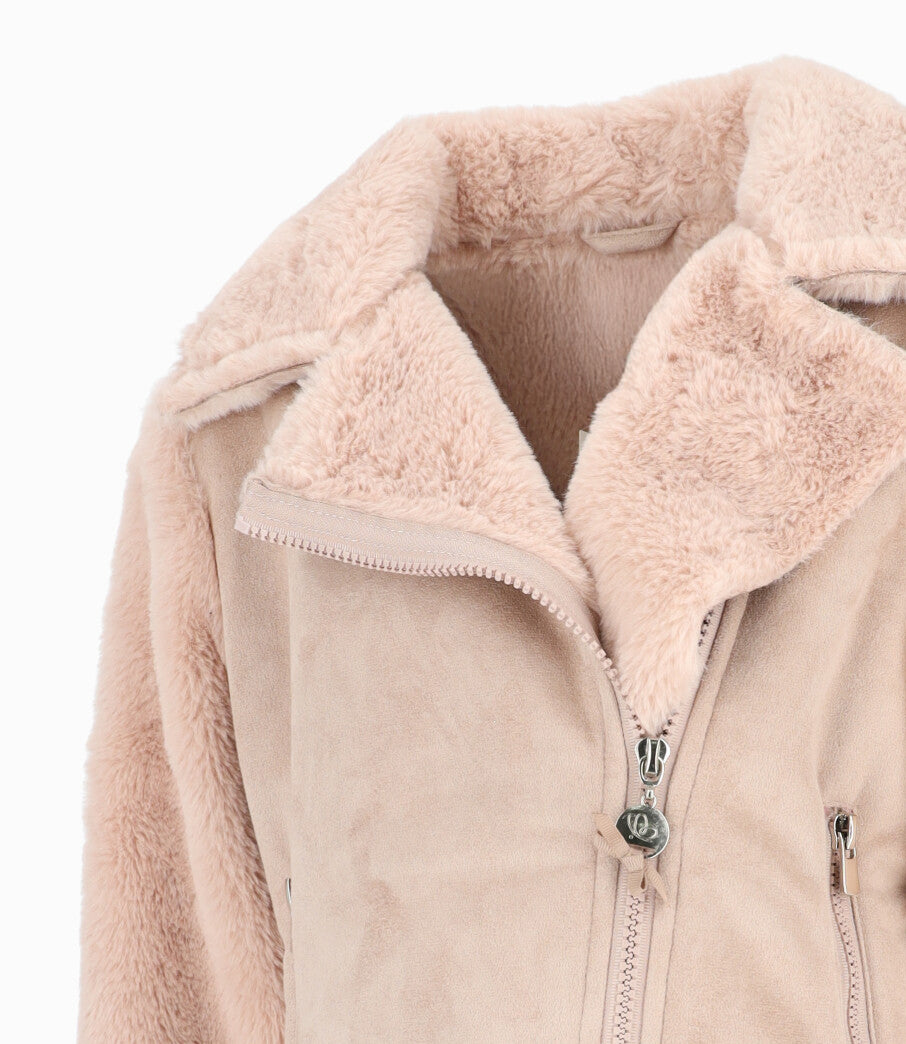 Chaqueta niña aviadora 2 años / Beige