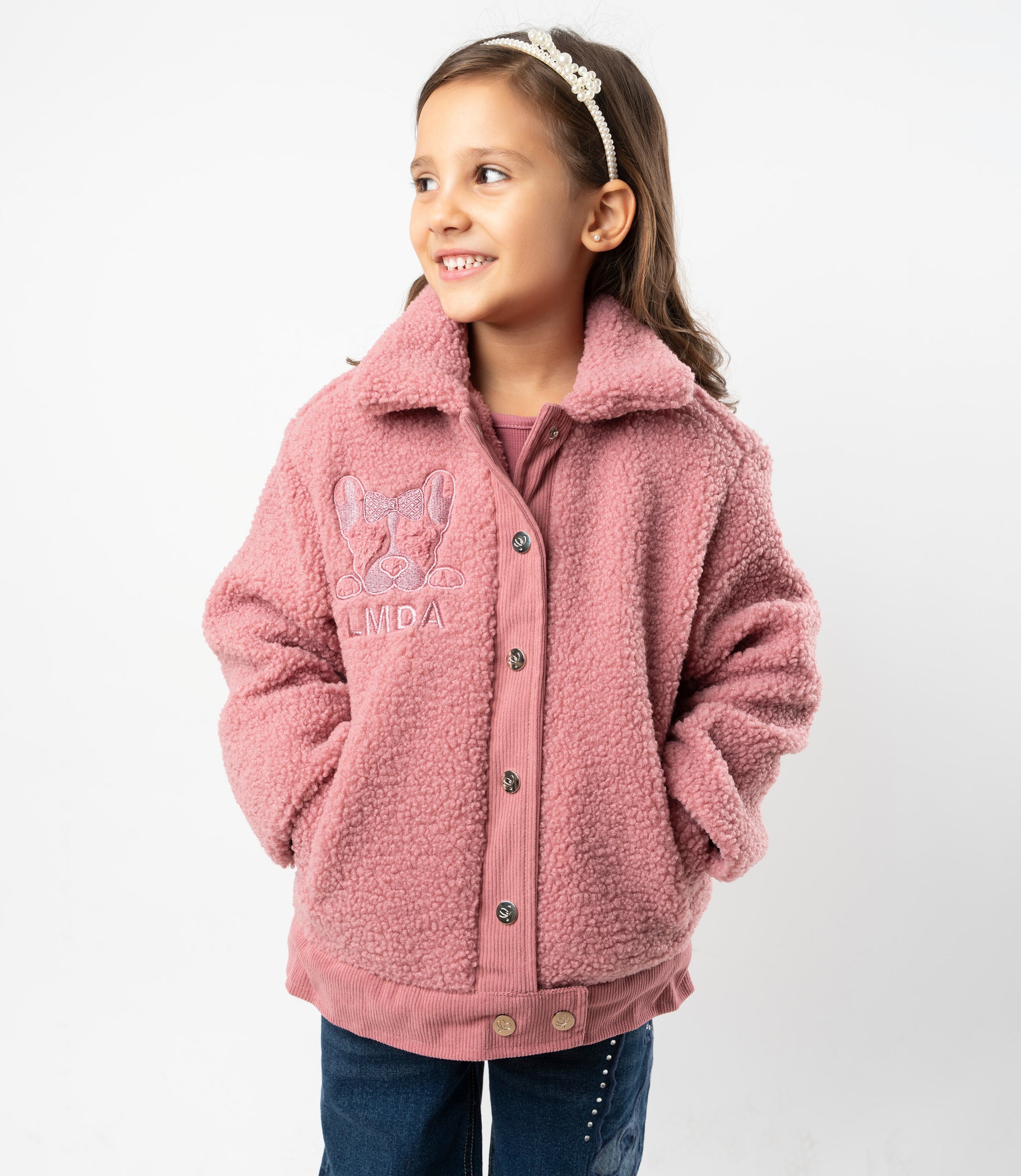 Chaqueta niña bomber 2 años / Coral