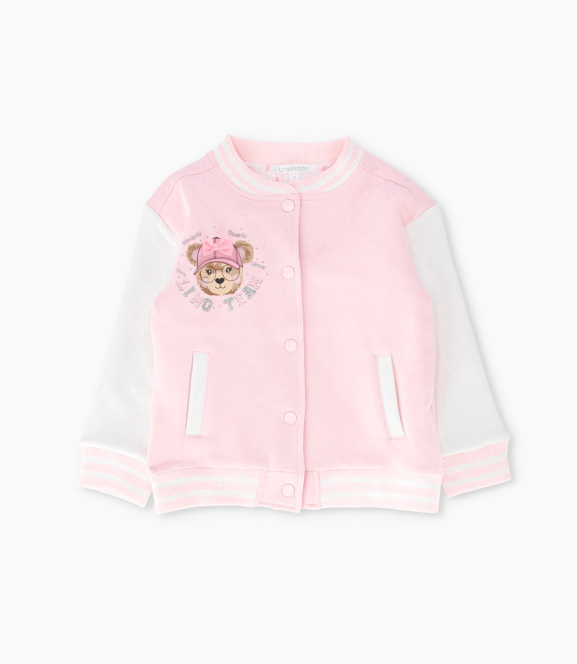Chaqueta niña varsity con oso
