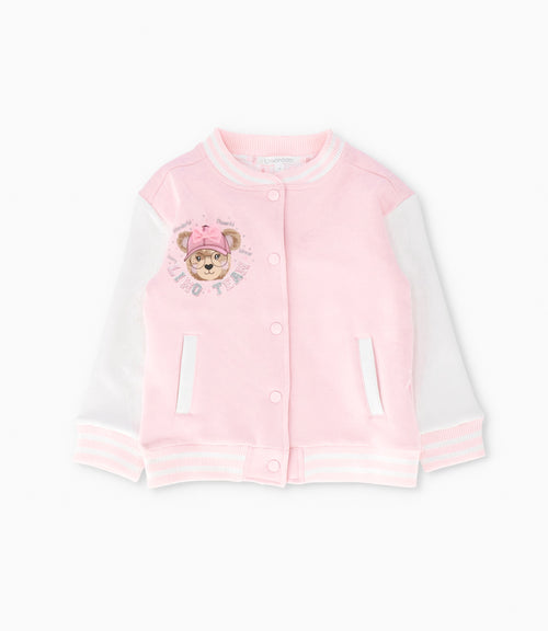 Chaqueta niña varsity con oso