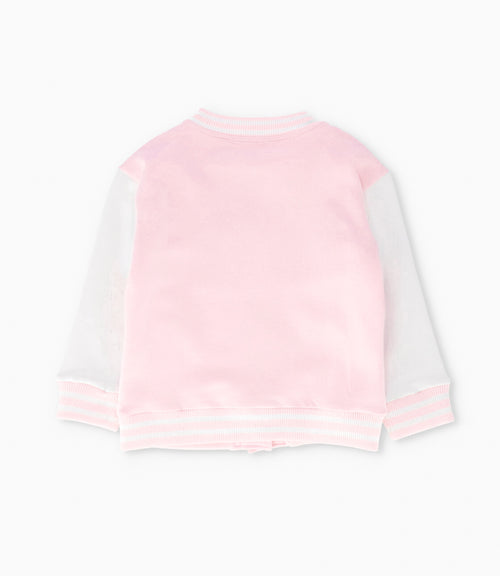 Chaqueta niña varsity con oso