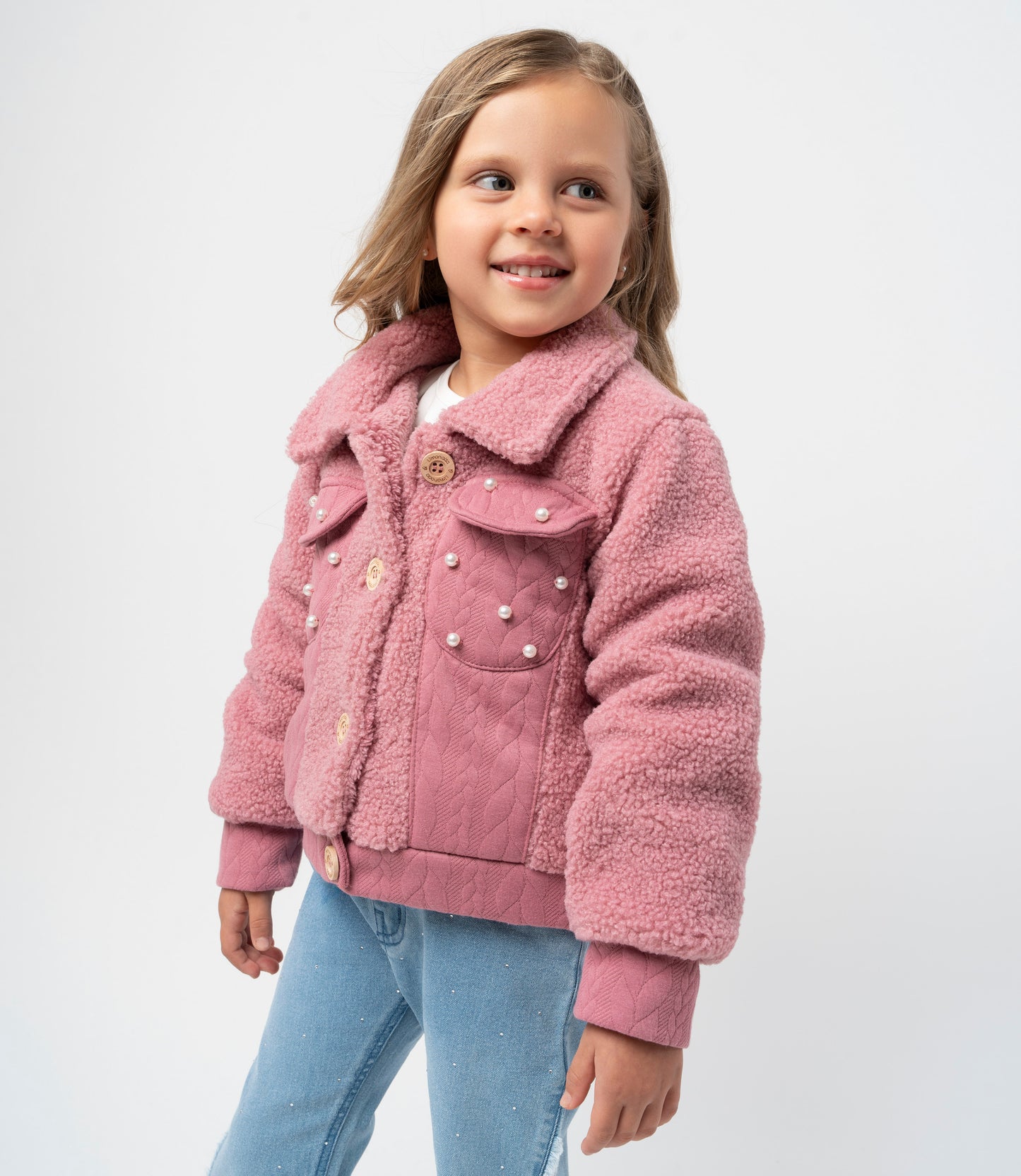 Chaqueta niña de sherpa 2 años / Coral