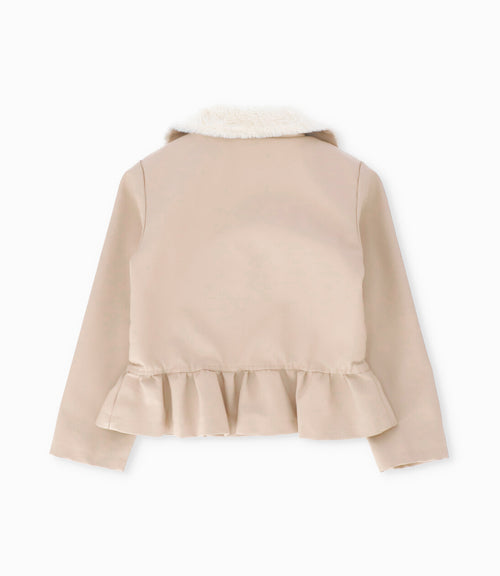 Chaqueta niña aviadora 2 años / Beige