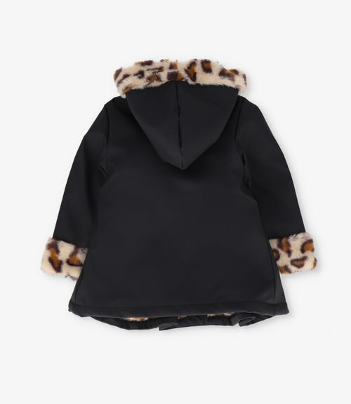 Chaqueta niña animal print 2 años / Negro