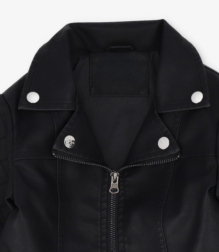 Chaqueta niña biker 2 años / Negro