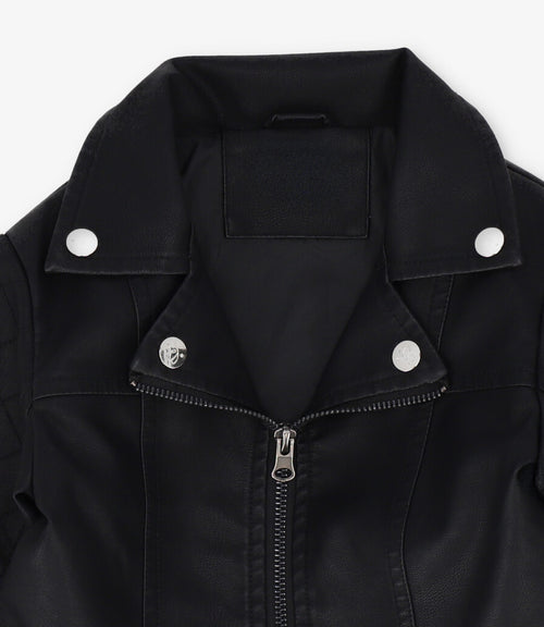 Chaqueta niña biker 2 años / Negro
