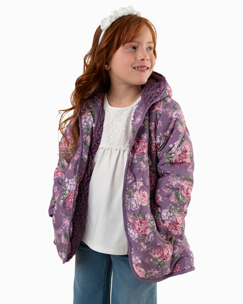 Parka Niña Floreada